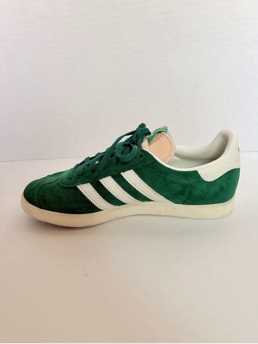 Adidas Gazelle Og Sneakers Suede Classic Shoes Lifestyle Green White Size 8.5 - Picture 7 of 14